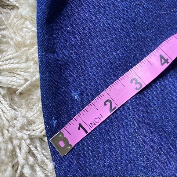 Zara trf Denim Dark Wash High Waist Wide Leg Paper Bag Waist Jeans Size 4 *Flaw - Picture 7 of 7